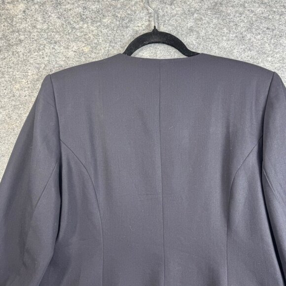 Vintage Marks & Spencer St. Michael 100% Wool Blazer Jacket Dark Navy US 12 - Picture 12 of 14